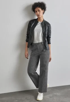 Karierte Straight Leg Hose