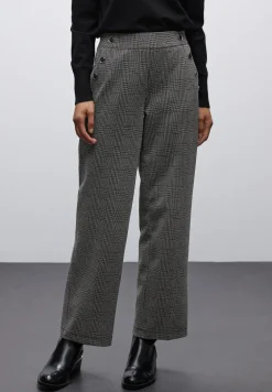 Karierte Straight Leg Hose