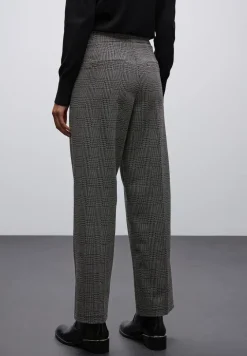 Karierte Straight Leg Hose