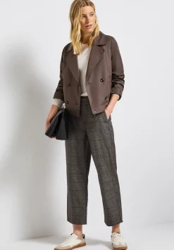 Karierte Straight Leg Hose