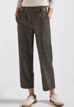 Karierte Straight Leg Hose