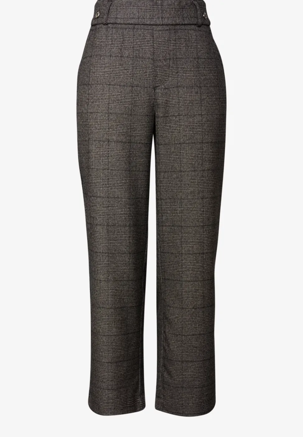 Karierte Straight Leg Hose