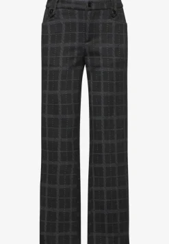 Karierte Straight Leg Hose