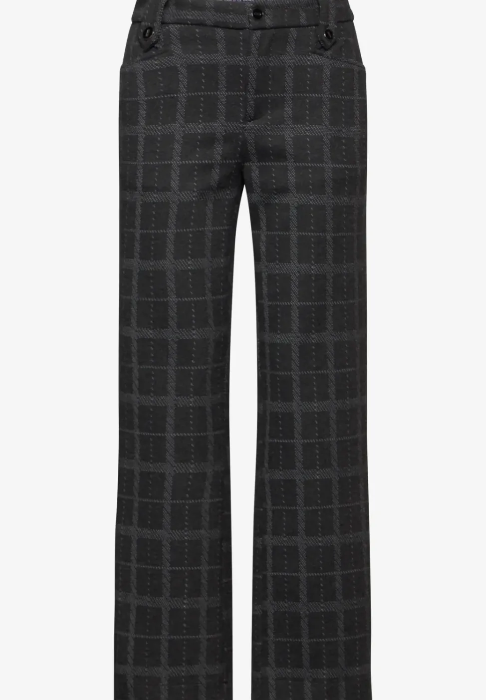 Karierte Straight Leg Hose