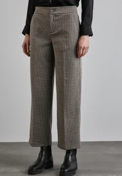 Karierte Wide Leg Hose