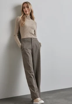 Karierte Wide Leg Hose