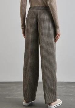 Karierte Wide Leg Hose