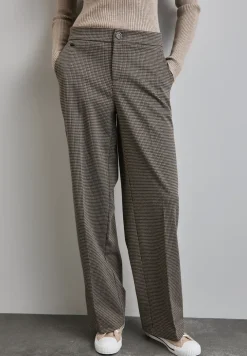 Karierte Wide Leg Hose