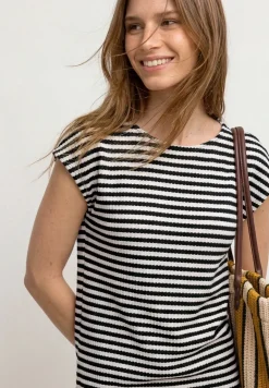 Kleid in Strick-Optik