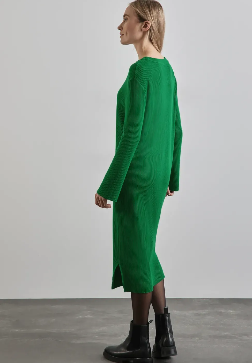Kleid mit Rippenstruktur