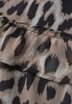 Knielanger Rock aus Chiffon mit Print