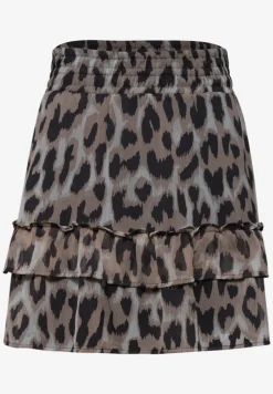 Knielanger Rock aus Chiffon mit Print