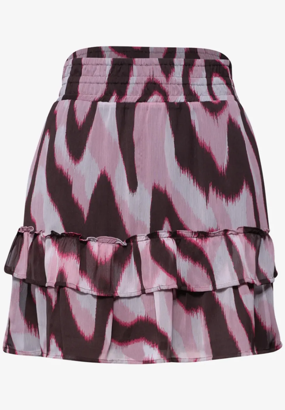 Knielanger Rock aus Chiffon mit Print