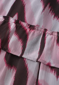 Knielanger Rock aus Chiffon mit Print