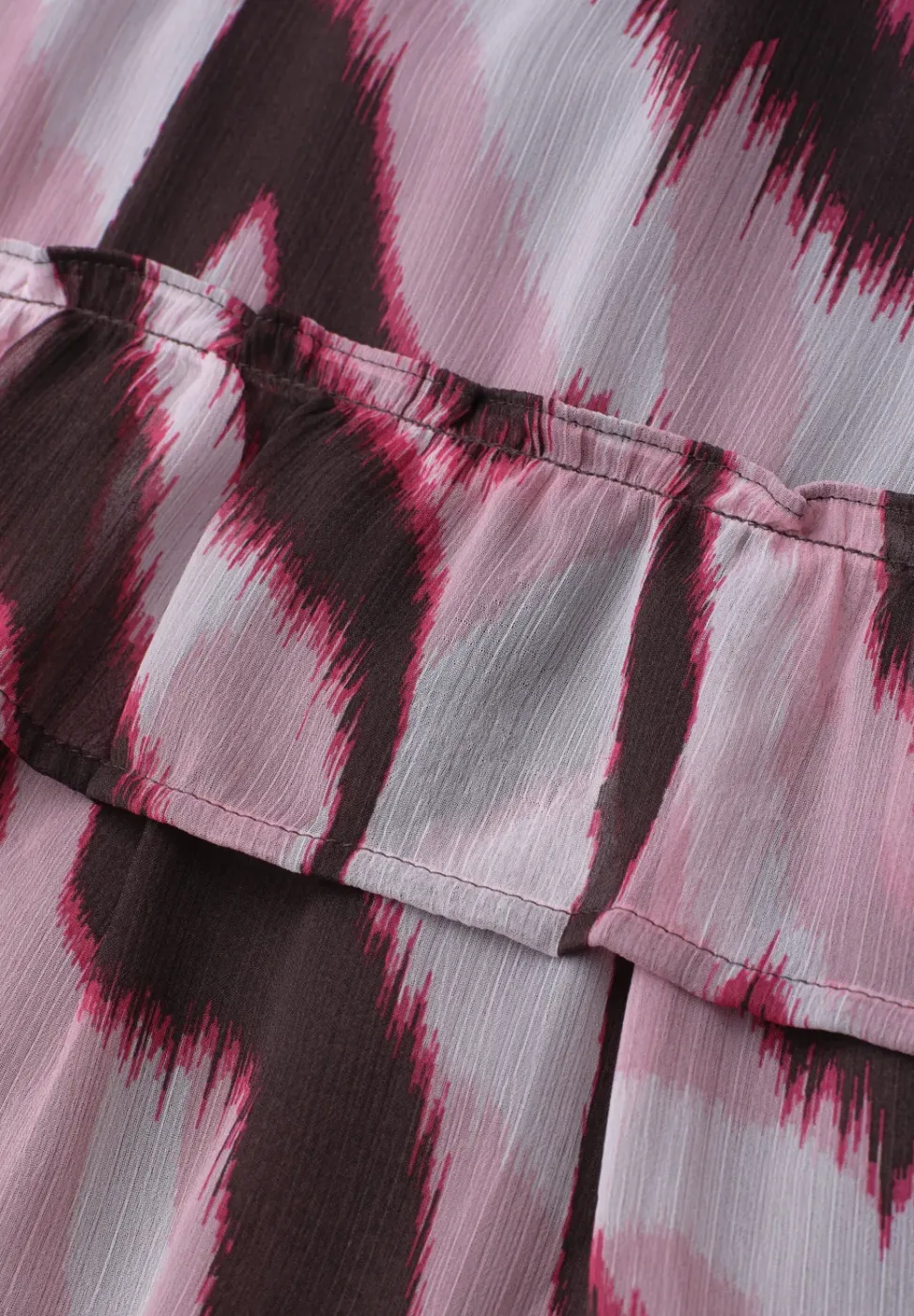 Knielanger Rock aus Chiffon mit Print