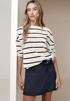 Knielanger Skort mit Schnalle