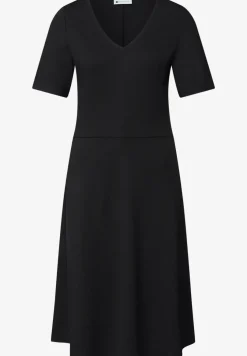 Knielanges Kleid aus Jersey mit Kurzarm