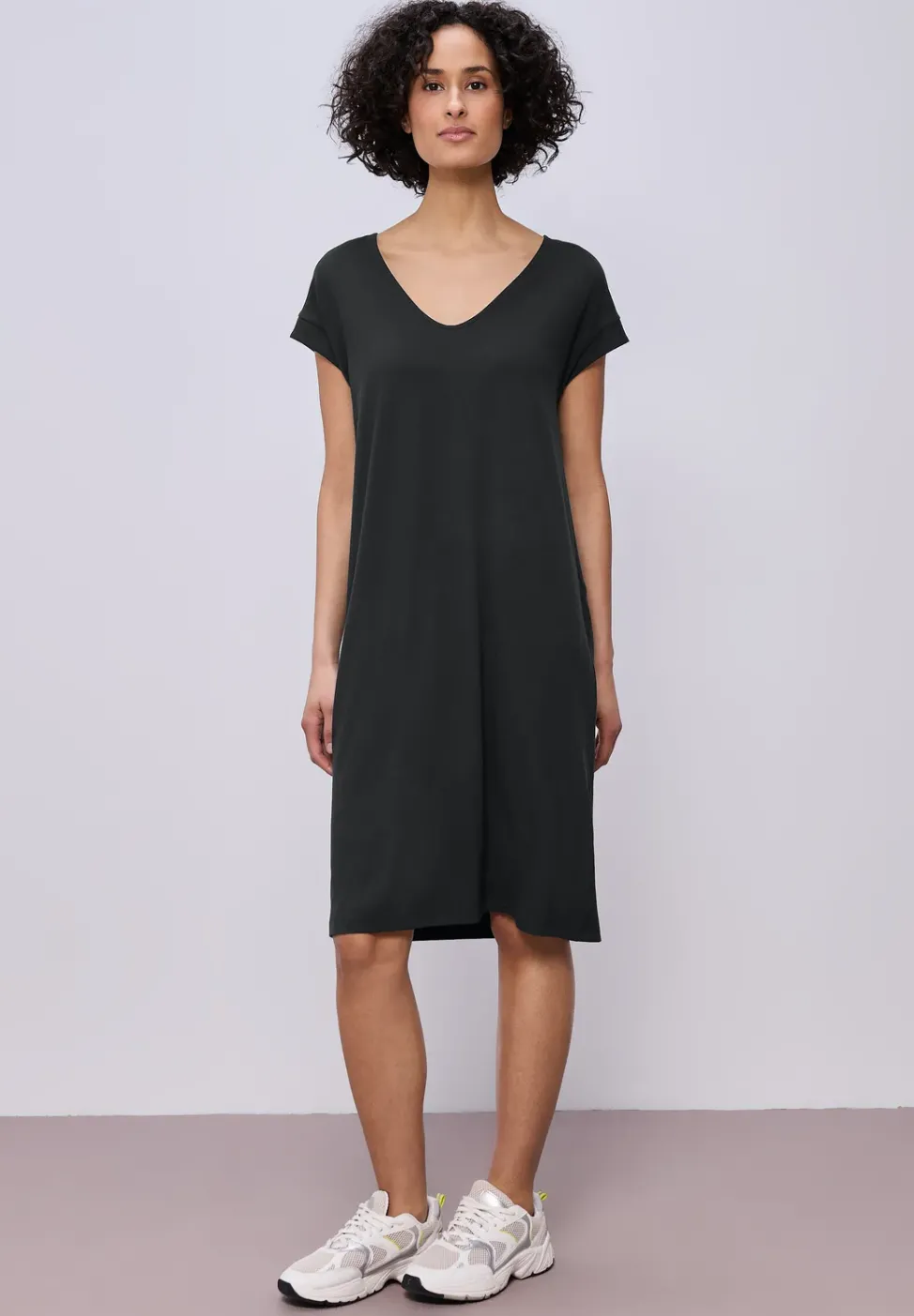Knielanges Kleid aus Jersey