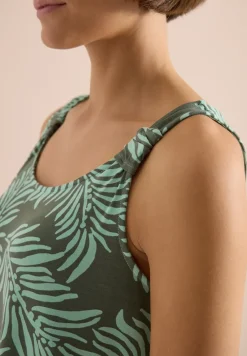 Knielanges Kleid aus Jersey mit Print