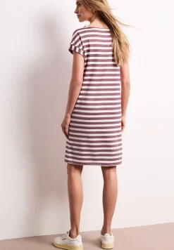 Knielanges Kleid aus Jersey mit Streifen