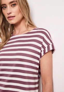 Knielanges Kleid aus Jersey mit Streifen