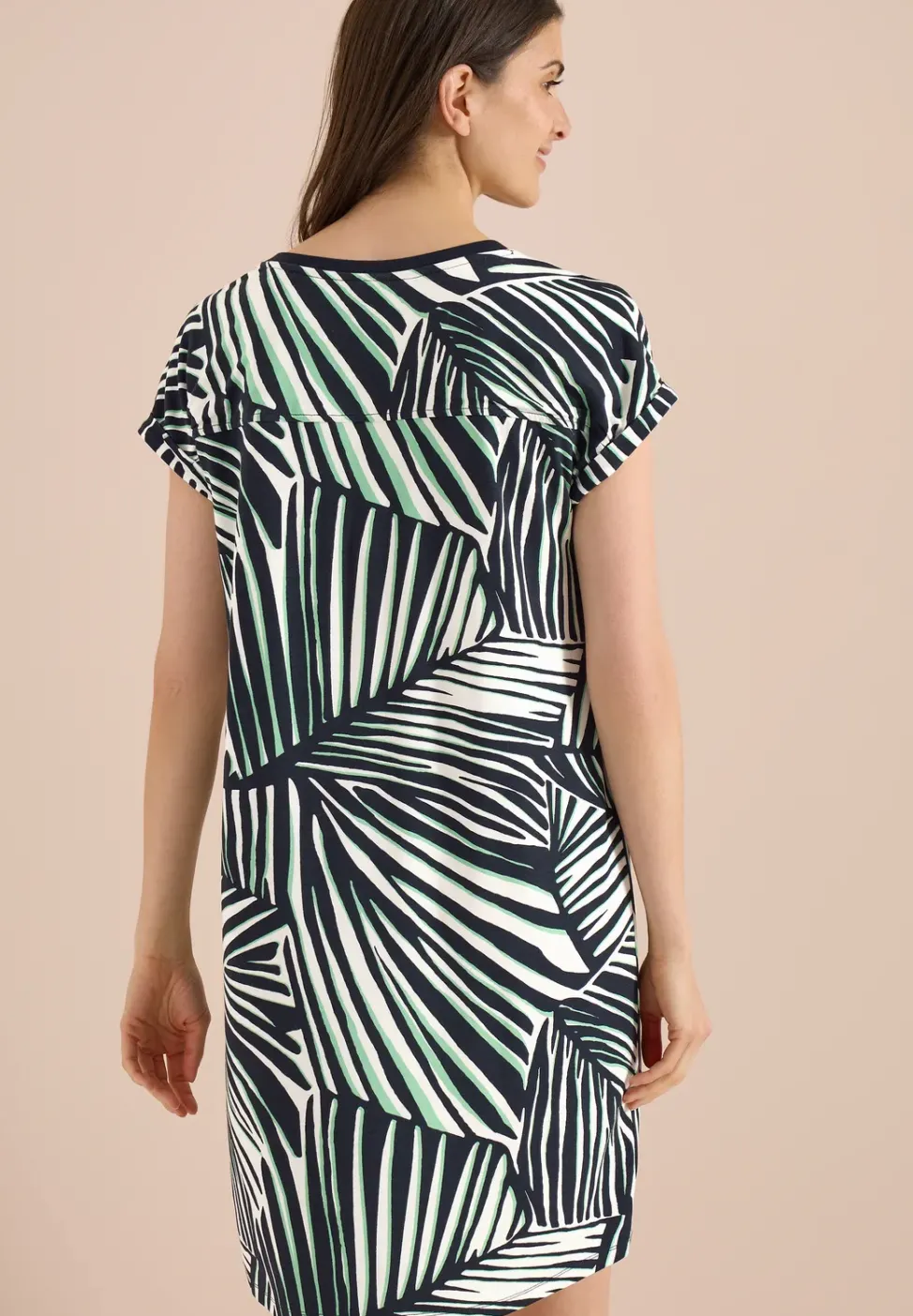 Knielanges Kleid aus Jersey