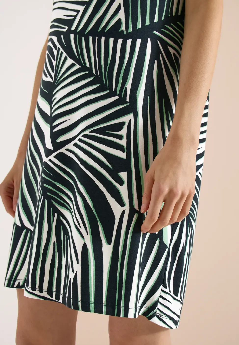 Knielanges Kleid aus Jersey