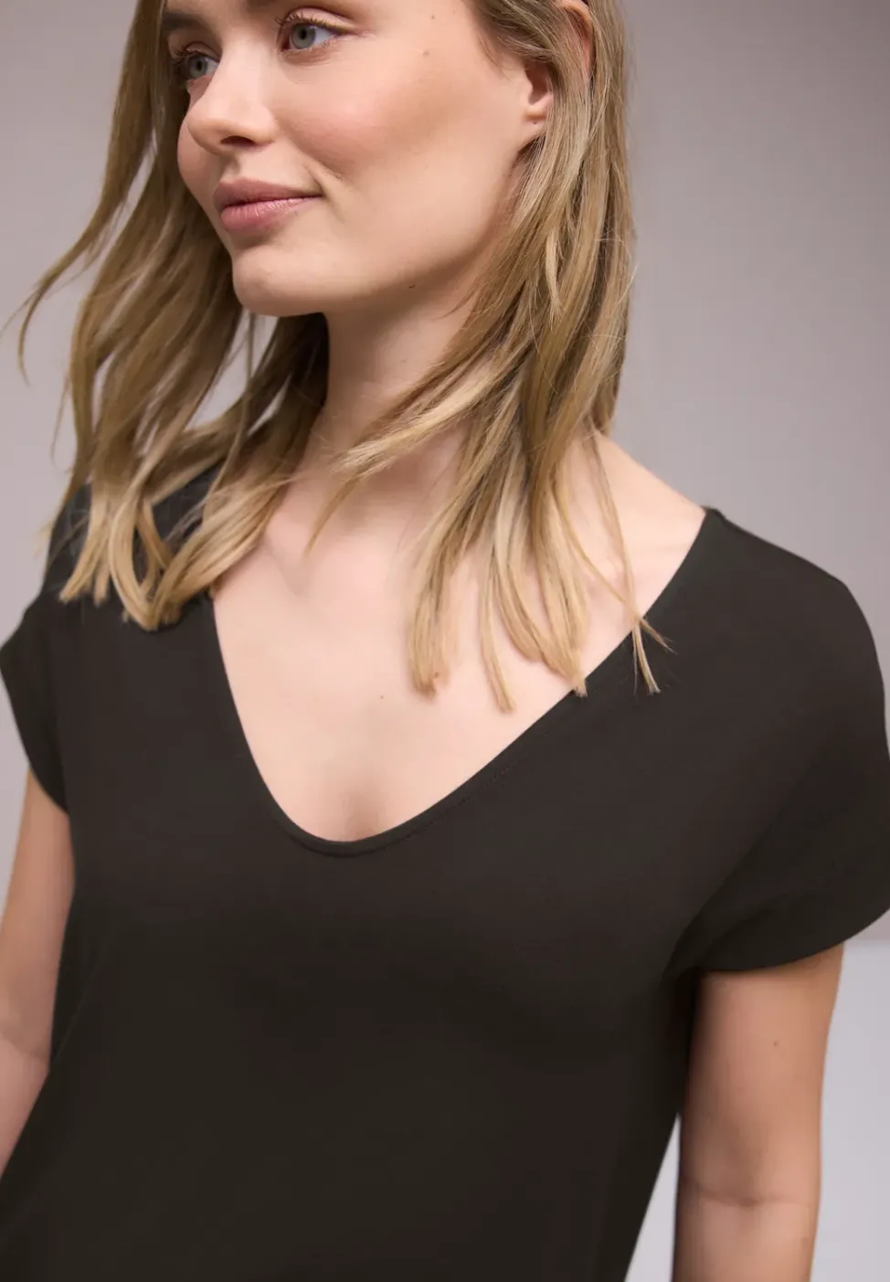 Knielanges Kleid aus Jersey