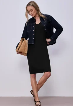 Knielanges Kleid aus Jersey