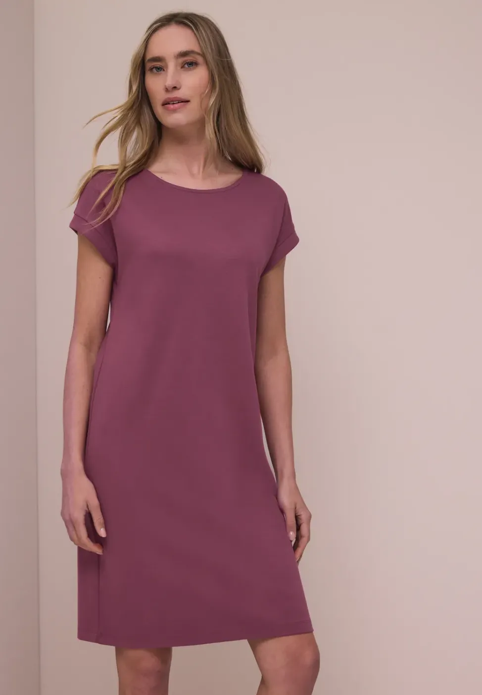Knielanges Kleid aus Jersey