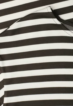 Knielanges Kleid aus Jersey mit Streifen