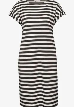 Knielanges Kleid aus Jersey mit Streifen