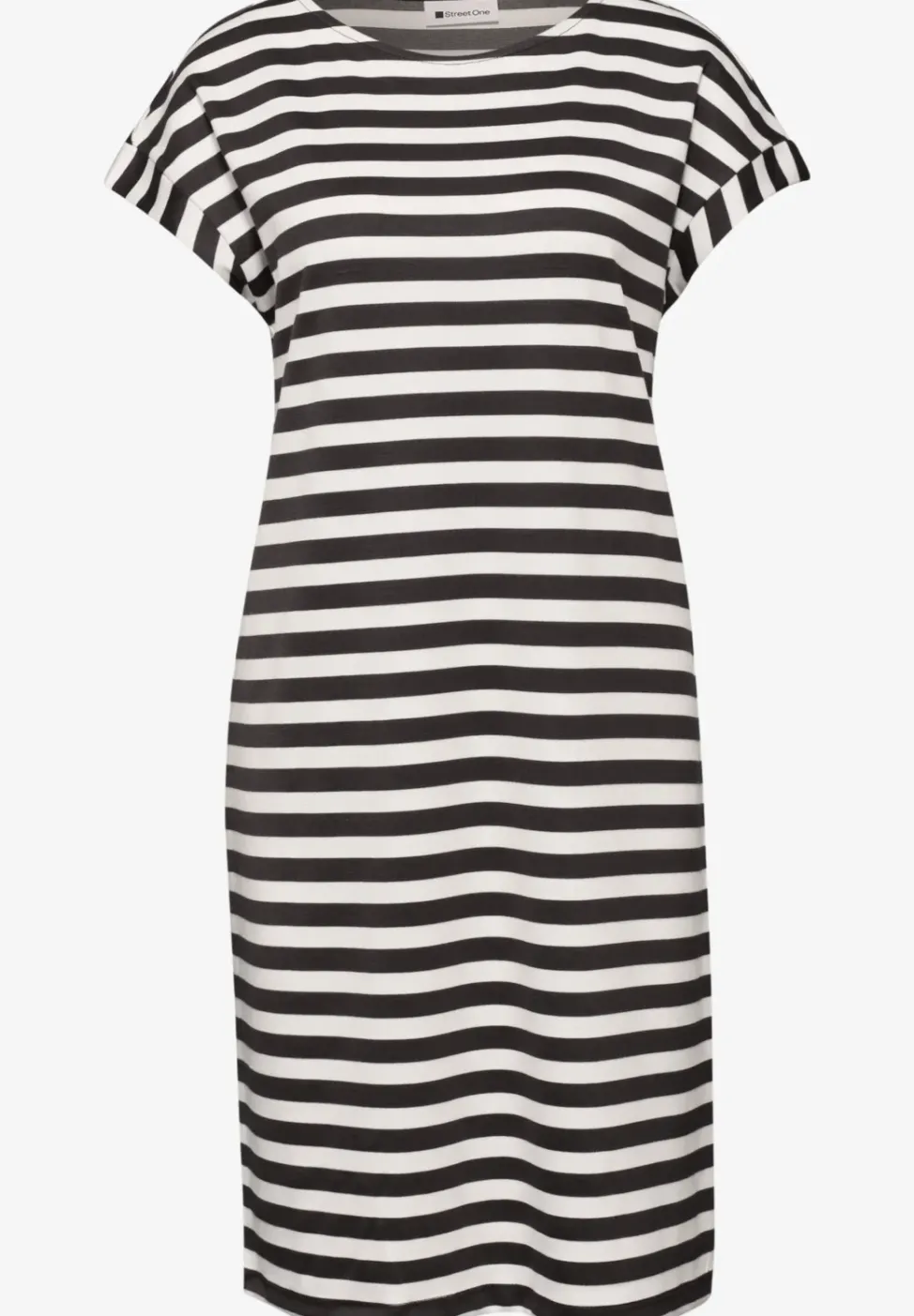 Knielanges Kleid aus Jersey mit Streifen
