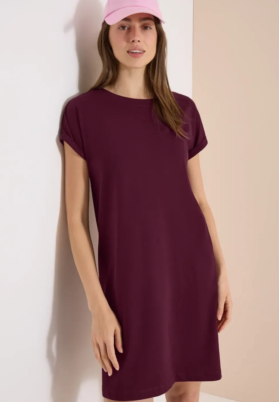 Knielanges Kleid aus Jersey
