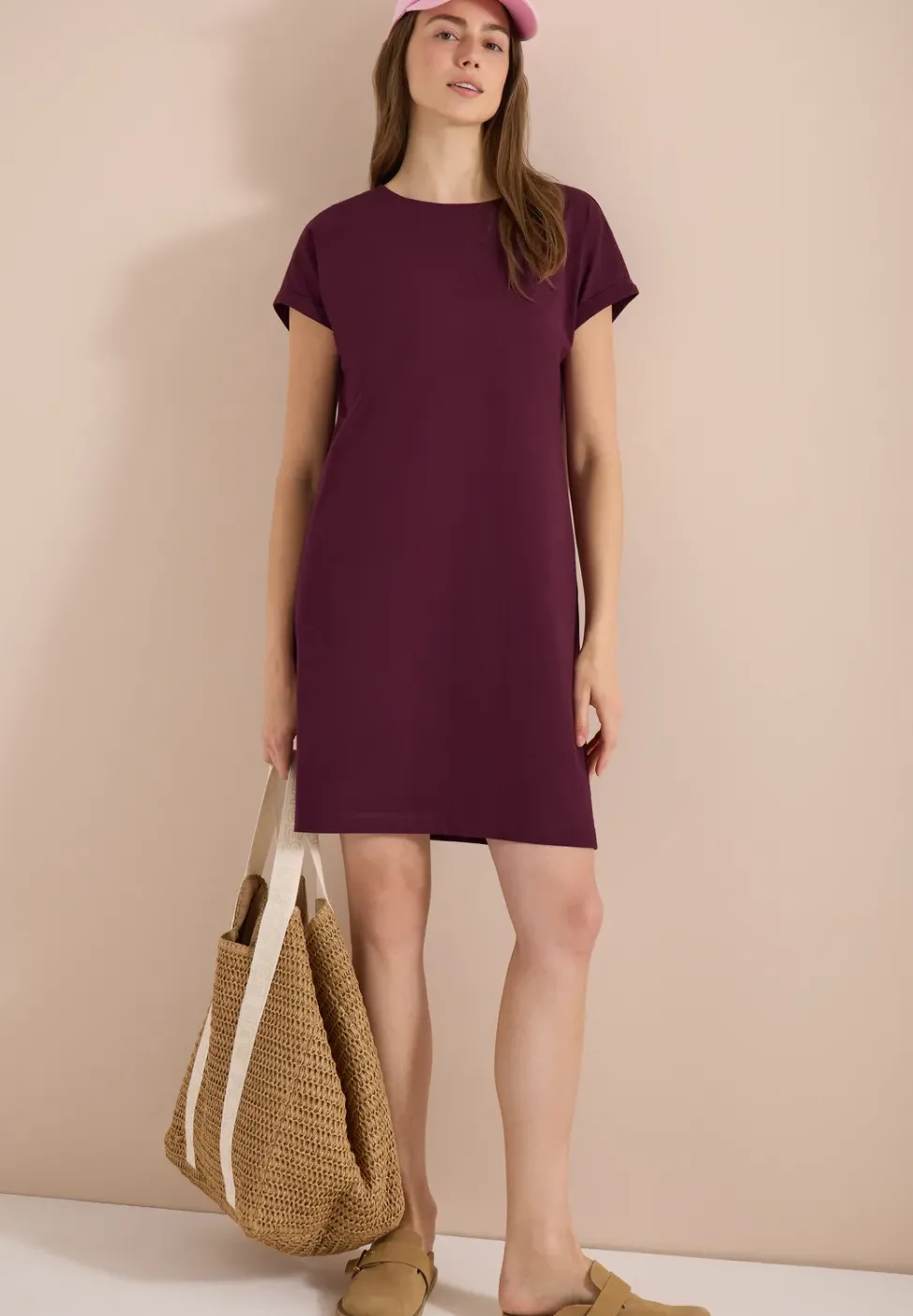 Knielanges Kleid aus Jersey