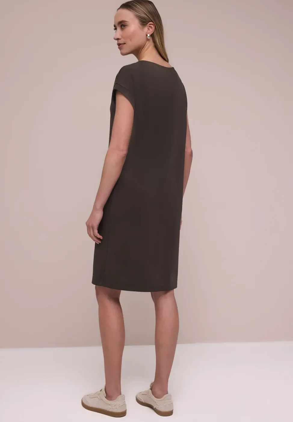 Knielanges Kleid aus Jersey