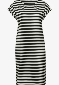 Knielanges Kleid aus Jersey mit Streifen