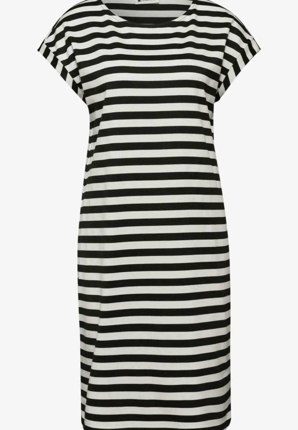 Knielanges Kleid aus Jersey mit Streifen