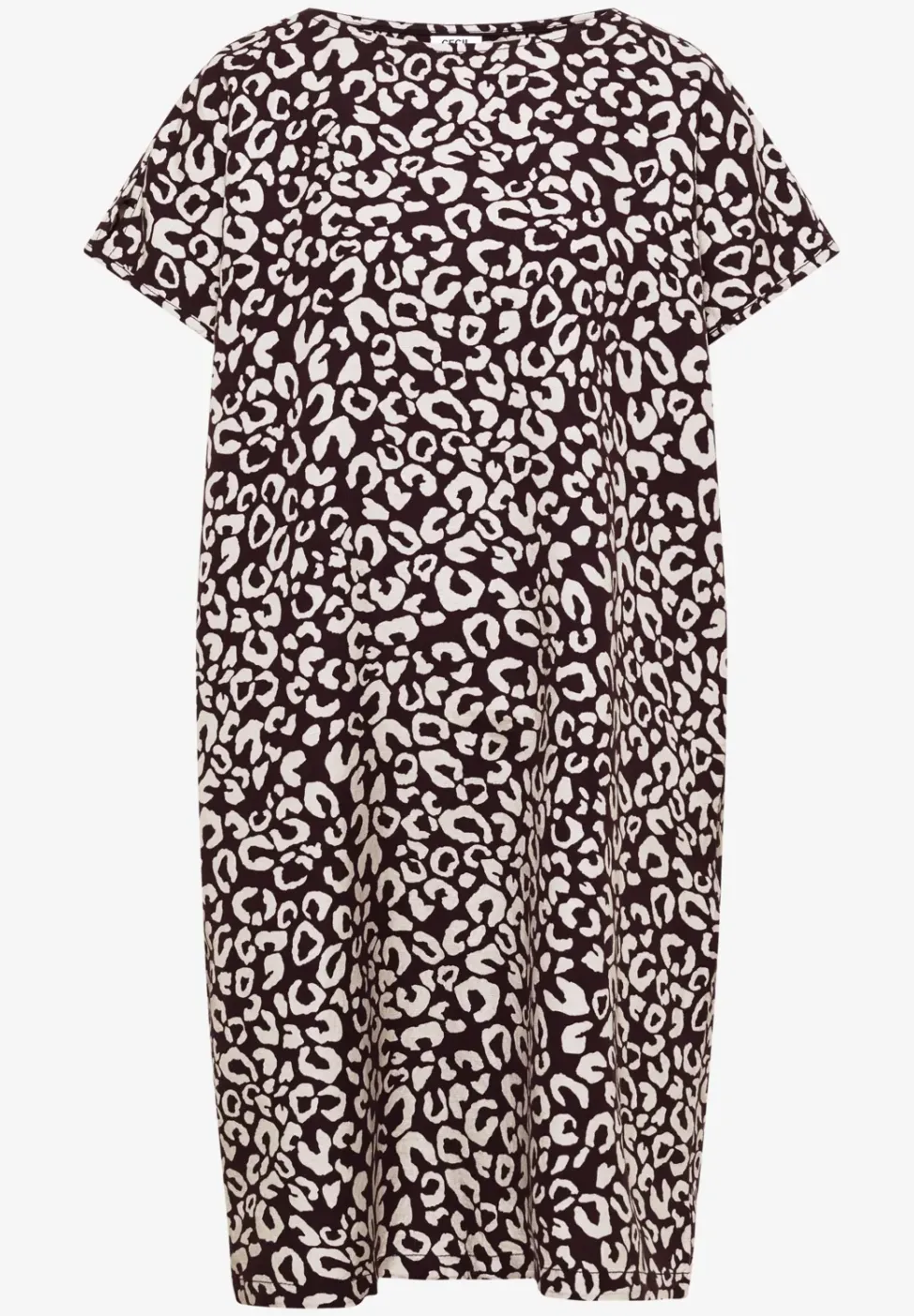Knielanges Kleid aus Leinenmix mit Print