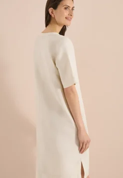 Knielanges Kleid aus Leinenmix