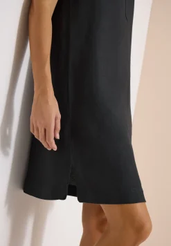 Knielanges Kleid aus Leinenmix