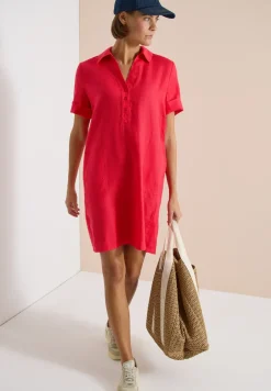 Knielanges Kleid aus reinem Leinen