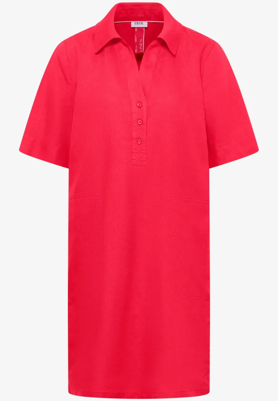 Knielanges Kleid aus reinem Leinen