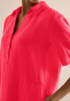 Knielanges Kleid aus reinem Leinen