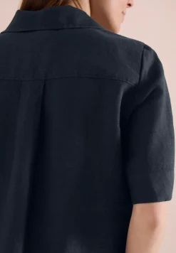 Knielanges Kleid aus reinem Leinen