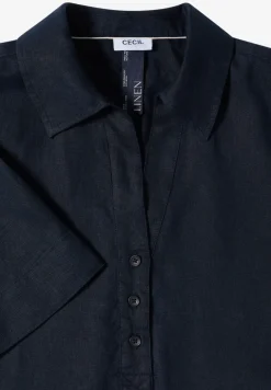 Knielanges Kleid aus reinem Leinen