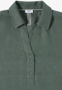 Knielanges Kleid aus reinem Leinen