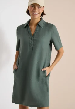Knielanges Kleid aus reinem Leinen