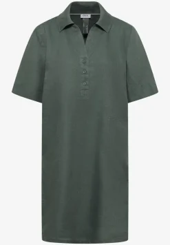 Knielanges Kleid aus reinem Leinen