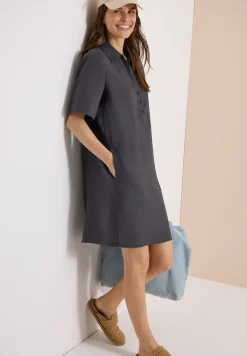 Knielanges Kleid aus reinem Leinen